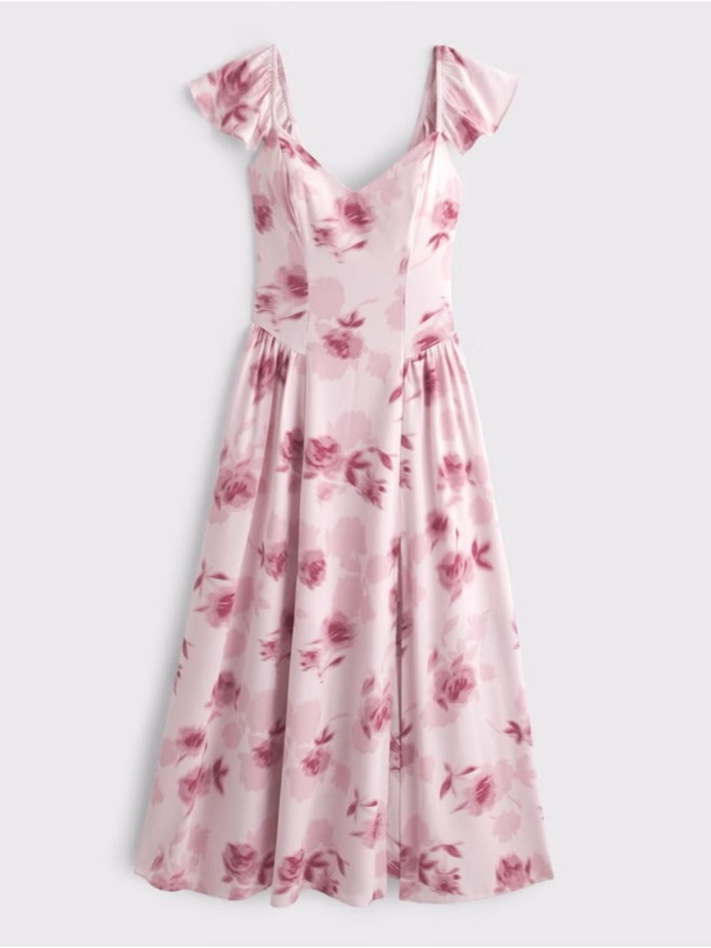 Abercrombie & Fitch Flutter Sleeve Midi Dress